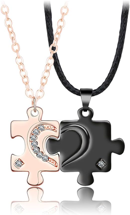 Collana puzzle rosa-nero VGWON